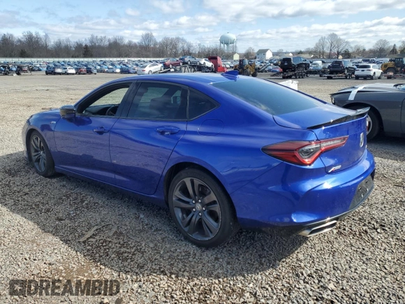 2021 Acura TLX w/A-Spec Package with VIN 19UUB6F56MA005965, listed as a Copart auction lot 51121865 with 42,428 mi miles and Salvage Title. Bid and sale history available at carsss.com. Image 2.