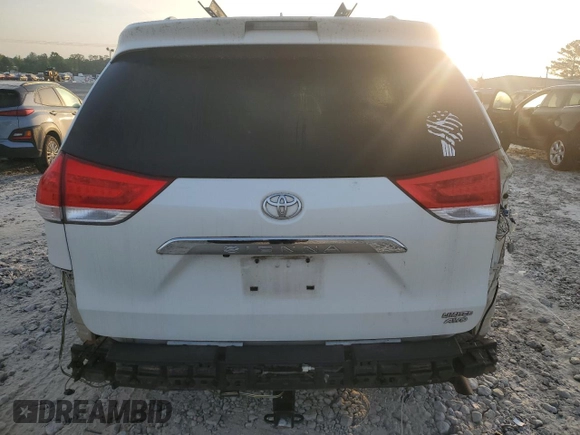 2011 Toyota Sienna XLE with VIN 5TDDK3DC1BS011963, listed as a Copart auction lot 54951565 with 196,868 mi miles and Salvage title. Bid and sale history available at DreamBid. Image 6.