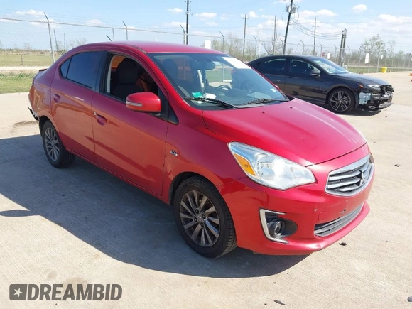 2018 Mitsubishi Mirage G4 SE with VIN ML32F4FJ7JHF10708, listed as a IAAI auction lot 41869431 with 101,112 mi miles. Bid and sale history available at carsss.com. Image 1.
