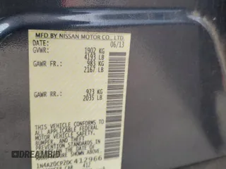 2013 Nissan LEAF SL with VIN 1N4AZ0CP2DC412966, listed as a Copart auction lot 50064615 with 115,470 mi miles and Salvage Title. Bid and sale history available at carsss.com. Image 14.
