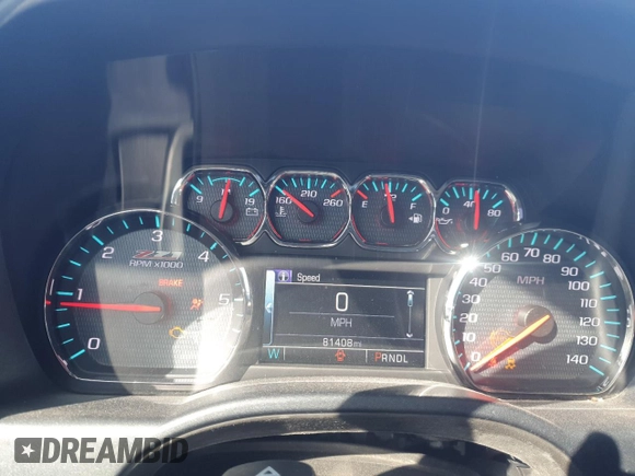 2018 Chevrolet Silverado 1500 LT with VIN 1GCUKRECXJF198247, listed as a Copart auction lot 49496595 with 81,408 mi miles and Salvage Title. Bid and sale history available at DreamBid. Image 9.