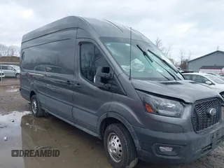 2023 Ford Transit Cargo with VIN 1FTBW3X86PKC01923, listed as a IAAI auction lot 41886513 with 148,658 mi miles and . Bid and sale history available at DreamBid. Image 1.