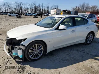 2019 Infiniti Q50 Luxe с VIN JN1EV7AR9KM554858, выставлен на аукционе Copart как лот 45847665 с пробегом 88 669 миль миль и Списание • Salvage title. История ставок и продаж доступна на DreamBid. Изображение 1.