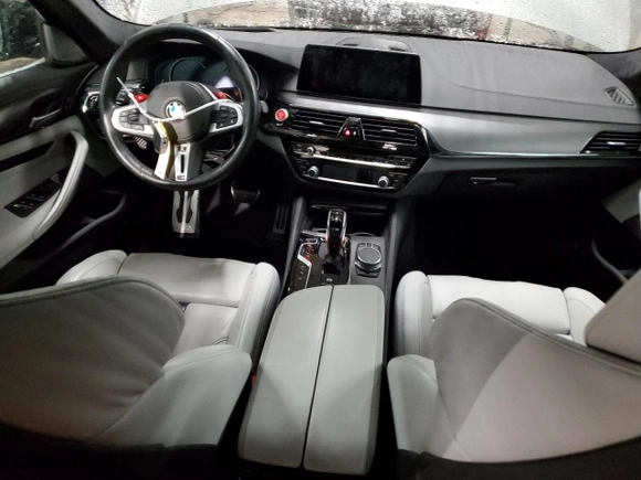 2019 BMW M5 Competition with VIN WBSJF0C52KB448086, listed as a Copart auction lot 86118594 with 46,798 mi miles and Salvage Title. Bid and sale history available at carsss.com. Image 8.