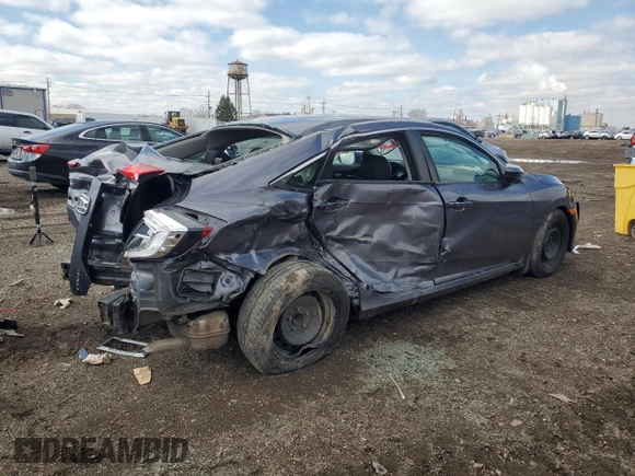 2017 Honda Civic LX with VIN 19XFC2F55HE034793, listed as a Copart auction lot 51168315 with Not Provided miles and Salvage Title. Bid and sale history available at DreamBid. Image 3.