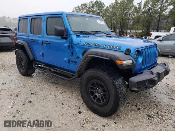 2023 Jeep Wrangler Sport S with VIN 1C4HJXDGXPW692324, listed as a Copart auction lot 41761235 with 15,660 mi miles and Salvage Title. Bid and sale history available at DreamBid. Image 4.