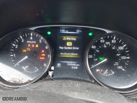 2016 Nissan Rogue S with VIN JN8AT2MV1GW150966, listed as a IAAI auction lot 41440102 with 155,068 mi miles. Bid and sale history available at carsss.com. Image 7.