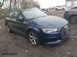 2015 Audi A3 2.0T Premium with VIN WAUBFGFF3F1021078, listed as a IAAI auction lot 40765074 with 91,036 mi miles. Bid and sale history available at carsss.com. Image 1.
