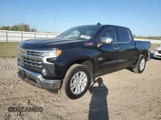 2023 Chevrolet Silverado 1500 LTZ with VIN 1GCUDGE80PZ134347, listed as a Copart auction lot 76155904 with 57,545 mi miles and Salvage Title. Bid and sale history available at carsss.com. Image 1.