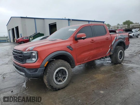 2024 Ford Ranger Raptor with VIN 1FTER4LRXRLE11947, listed as a Copart auction lot 68929944 with 7,512 mi miles and Salvage Title. Bid and sale history available at carsss.com. Image 1.