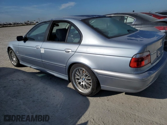 2002 BMW 5 Series 530iA with VIN WBADT63442CH99647, listed as a Copart auction lot 76080444 with 0 mi miles and Salvage Title. Bid and sale history available at carsss.com. Image 2.