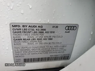 2020 Audi SQ5 Premium Plus with VIN WA1B4AFY7L2062076, listed as a Copart auction lot 78225234 with 25,468 mi miles and Salvage Title. Bid and sale history available at DreamBid. Image 14.