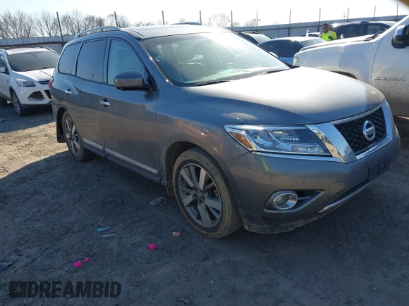2015 Nissan Pathfinder SL with VIN 5N1AR2MM2FC668260, listed as a IAAI auction lot 41666222 with 196,800 mi miles and . Bid and sale history available at DreamBid. Image 1.
