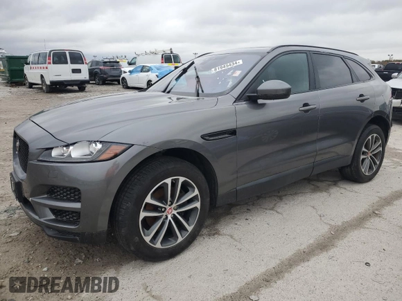 2018 Jaguar F-Pace 20d Premium with VIN SADCJ2FNXJA257790, listed as a Copart auction lot 81945434 with 76,524 mi miles and Clean Title. Bid and sale history available at DreamBid. Image 1.