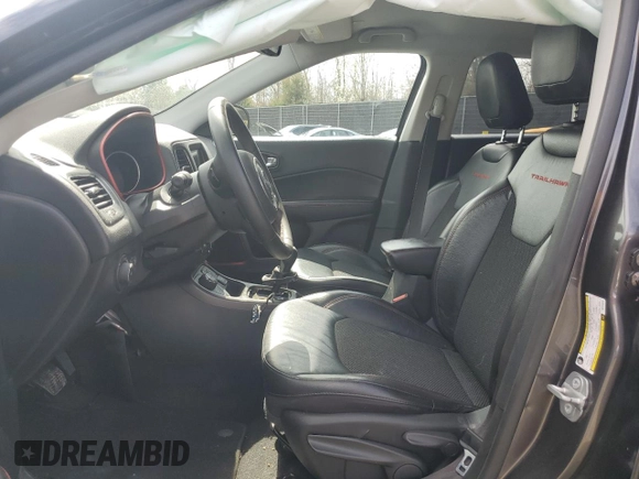 2021 Jeep Compass Trailhawk with VIN 3C4NJDDB7MT602800, listed as a Copart auction lot 50056865 with 68,794 mi miles and Salvage title. Bid and sale history available at DreamBid. Image 7.