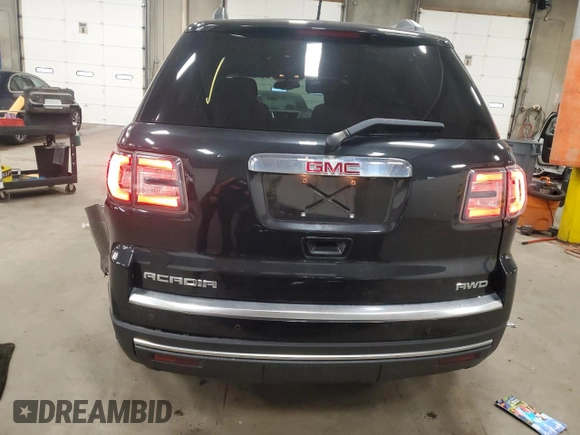 2014 GMC Acadia SLE with VIN 1GKKVPKDXEJ251262, listed as a Copart auction lot 57589015 with 166,000 mi miles and Salvage title. Bid and sale history available at DreamBid. Image 6.