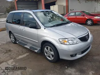 2003 Mazda MPV LX with VIN JM3LW28J730339693, listed as a IAAI auction lot 41581533 with 56,275 mi miles. Bid and sale history available at carsss.com. Image 1.