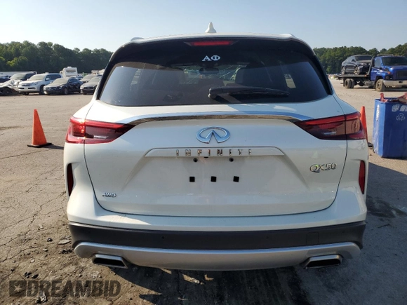 2022 Infiniti QX50 AUTOGRAPH with VIN 3PCAJ5DB6NF119321, listed as a Copart auction lot 66736794 with 26,198 mi miles and Salvage Title. Bid and sale history available at carsss.com. Image 6.