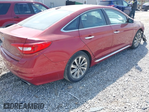 2016 Hyundai Sonata Sport with VIN 5NPE34AF1GH435470, listed as a IAAI auction lot 42004324 with 104,295 mi miles and . Bid and sale history available at DreamBid. Image 4.