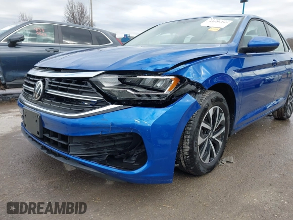 2023 Volkswagen Jetta S with VIN 3VW5M7BU0PM027528, listed as a IAAI auction lot 41526397 with 10,632 mi miles and . Bid and sale history available at DreamBid. Image 6.