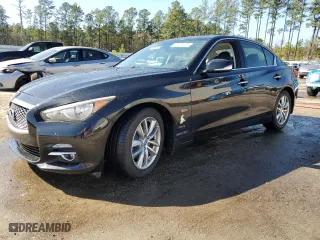 2017 Infiniti Q50 3.0t Premium with VIN JN1EV7AP5HM735138, listed as a Copart auction lot 43696675 with 107,317 mi miles and Salvage Title. Bid and sale history available at carsss.com. Image 1.