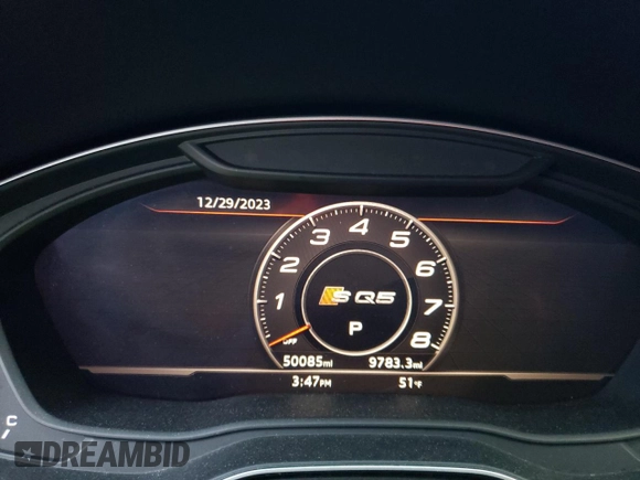 2020 Audi SQ5 Premium Plus with VIN WA1B4AFY6L2053207, listed as a Copart auction lot 82851853 with 50,085 mi miles and . Bid and sale history available at DreamBid. Image 9.