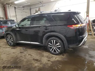 2022 Nissan Pathfinder Platinum with VIN 5N1DR3DK5NC270525, listed as a Copart auction lot 45539095 with 36,647 mi miles and Salvage Title. Bid and sale history available at carsss.com. Image 2.