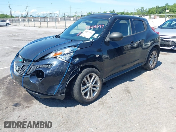 2014 Nissan Juke S with VIN JN8AF5MR0ET352658, listed as a IAAI auction lot 42235599 with 125,787 mi miles and . Bid and sale history available at DreamBid. Image 2.