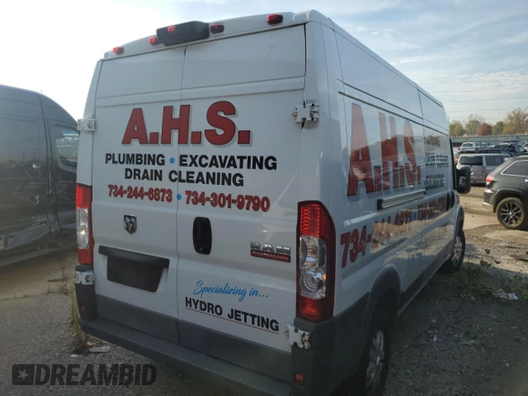 2015 Ram ProMaster Cargo with VIN 3C6TRVDGXFE509642, listed as a Copart auction lot 76952334 with Not Provided miles and Clean Title. Bid and sale history available at DreamBid. Image 3.