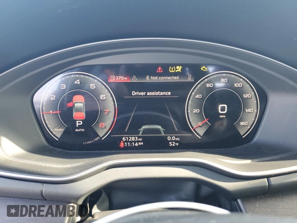 2021 Audi Q5 Sportback Premium Plus with VIN WA15AAFY8M2126553, listed as a Copart auction lot 85826504 with 61,283 mi miles and Salvage title. Bid and sale history available at DreamBid. Image 9.