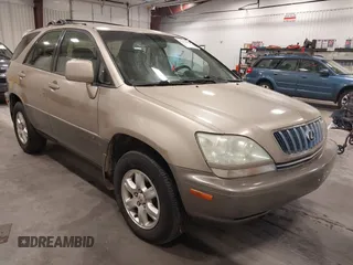 2002 Lexus RX 300 with VIN JTJHF10U720268702, listed as a IAAI auction lot 42160983 with 332,199 mi miles. Bid and sale history available at carsss.com. Image 1.