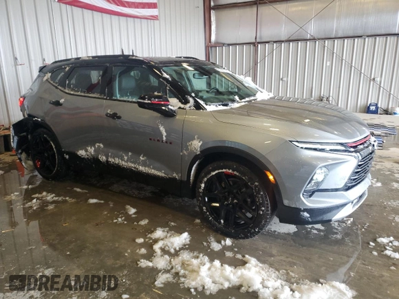 2023 Chevrolet Blazer LT with VIN 3GNKBJR49PS151282, listed as a Copart auction lot 81927014 with 24,773 mi miles and Non repairable. Bid and sale history available at DreamBid. Image 4.