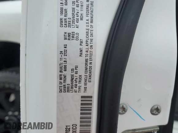 2024 Ram 2500 Big Horn z VIN 3C6UR5DL2RG407021, wystawiony jako Copart lot #43030985 z przebiegiem 2 054 mil mil oraz Szkoda całkowita • Salvage title. Historia ofert i sprzedaży dostępna na DreamBid. Obrazek 14.