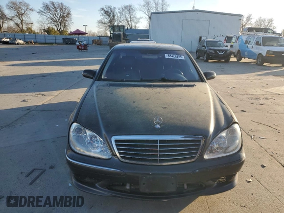 2003 Mercedes-Benz S 55 AMG with VIN WDBNG74J23A378637, listed as a Copart auction lot 88428295 with 128,658 mi miles and Salvage Title. Bid and sale history available at DreamBid. Image 5.