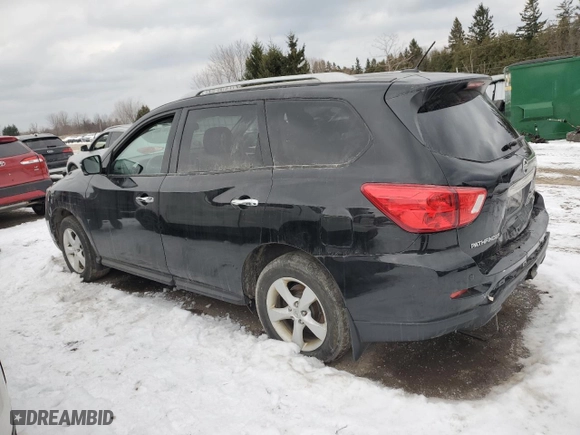 2017 Nissan Pathfinder S with VIN 5N1DR2MMXHC690751, listed as a Copart auction lot 85659354 with 278,727 mi miles and Salvage Title. Bid and sale history available at carsss.com. Image 2.