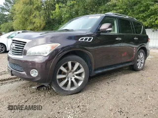 2011 Infiniti QX56 7-passenger with VIN JN8AZ2NE9B9006134, listed as a Copart auction lot 69789604 with 135,786 mi miles and Salvage Title. Bid and sale history available at carsss.com. Image 1.