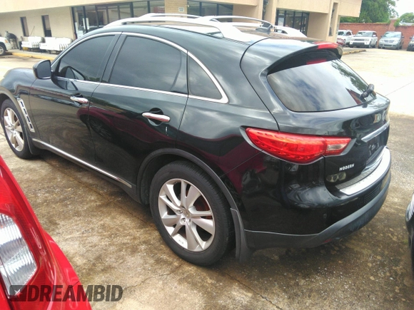 2012 Infiniti FX with VIN JN8AS1MU1CM121512, listed as a IAAI auction lot 42201447 with 285,357 mi miles. Bid and sale history available at carsss.com. Image 3.