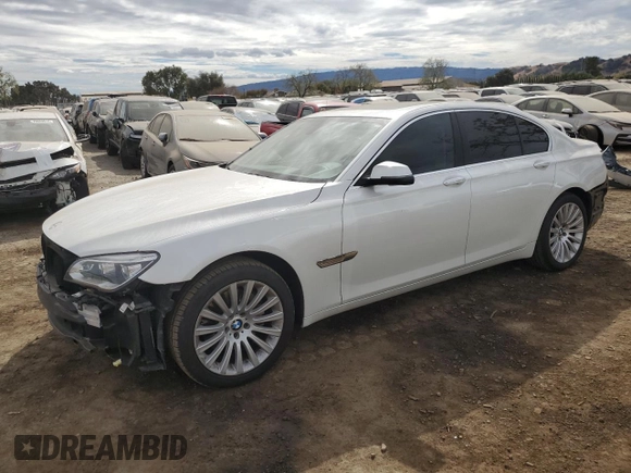 2013 BMW 7 Series 740i with VIN WBAYA6C58DC995137, listed as a Copart auction lot 75774104 with 61,847 mi miles and Salvage Title. Bid and sale history available at carsss.com. Image 1.