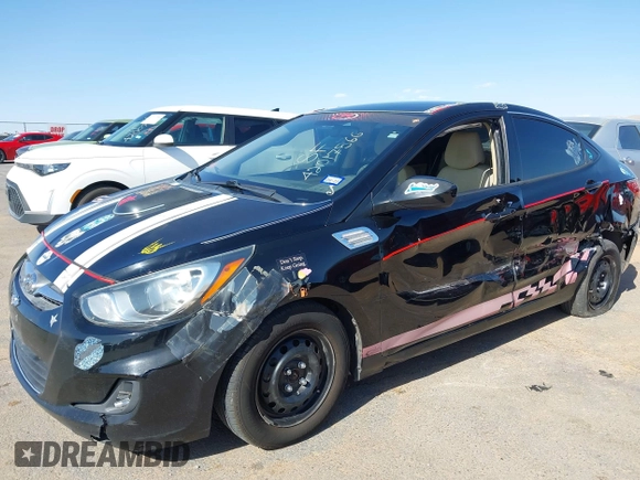 2014 Hyundai Accent GLS with VIN KMHCT4AE2EU749061, listed as a IAAI auction lot 42017566 with 93,929 mi miles. Bid and sale history available at carsss.com. Image 6.
