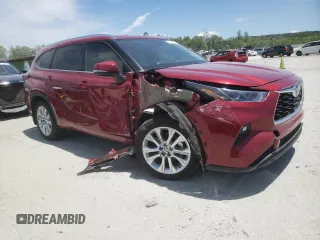 2022 Toyota Highlander Hybrid Limited with VIN 5TDXBRCH4NS542480, listed as a Copart auction lot 57946125 with 49,004 mi miles and Salvage title. Bid and sale history available at DreamBid. Image 4.