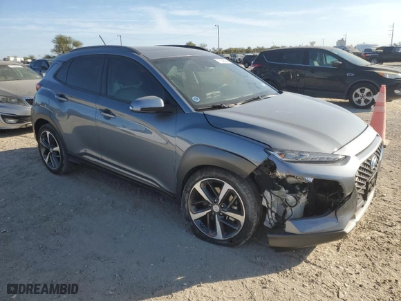 2018 Hyundai Kona Ultimate with VIN KM8K53A59JU130001, listed as a Copart auction lot 77345064 with 40,575 mi miles and Salvage Title. Bid and sale history available at carsss.com. Image 4.