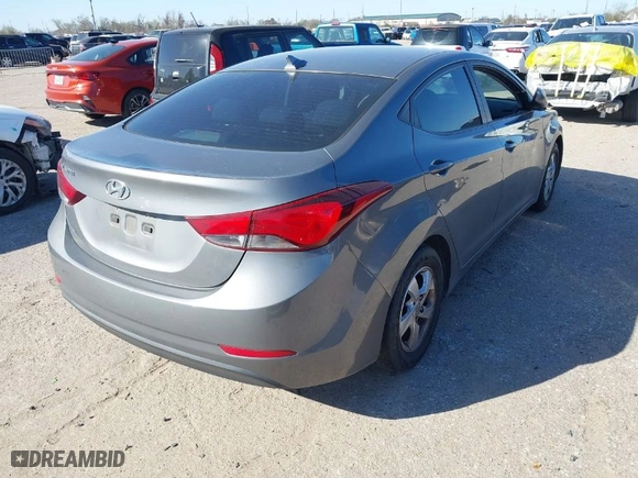 2014 Hyundai Elantra SE with VIN 5NPDH4AE4EH515489, listed as a IAAI auction lot 41702399 with 107,716 mi miles. Bid and sale history available at carsss.com. Image 4.