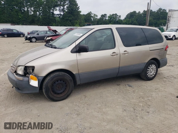 2001 Toyota Sienna CE with VIN 4T3ZF19C21U337517, listed as a Copart auction lot 57107654 with 199,496 mi miles and Salvage Title. Bid and sale history available at carsss.com. Image 1.