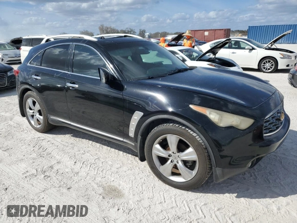 2009 Infiniti FX35 with VIN JNRAS18U29M104295, listed as a Copart auction lot 77149894 with 0 mi miles and Non Repairable. Bid and sale history available at carsss.com. Image 4.
