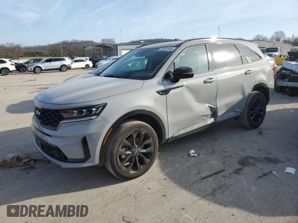 2023 Kia Sorento SX Prestige with VIN 5XYRKDLF7PG241194, listed as a Copart auction lot 86391444 with 11,103 mi miles and Salvage Title. Bid and sale history available at carsss.com. Image 1.
