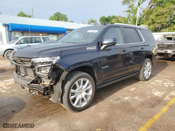 2023 Chevrolet Tahoe High Country with VIN 1GNSKTKLXPR311993, listed as a Copart auction lot 54259284 with 36,257 mi miles and Salvage Title. Bid and sale history available at carsss.com. Image 1.