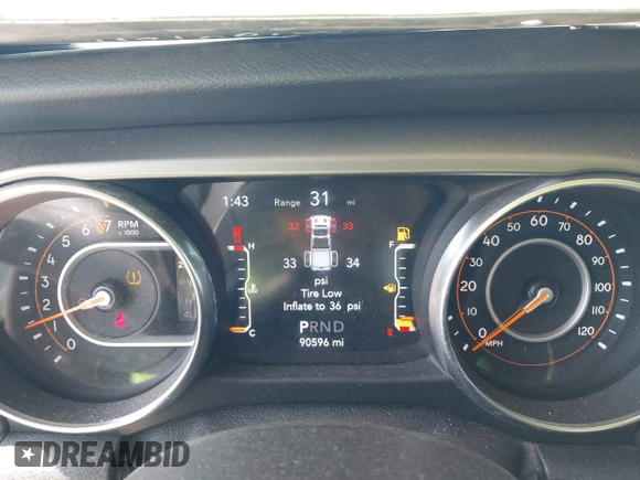 2020 Jeep Gladiator Sport S with VIN 1C6HJTAG7LL128940, listed as a IAAI auction lot 42108154 with 90,596 mi miles and . Bid and sale history available at DreamBid. Image 7.