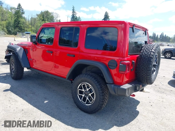 2025 Jeep Wrangler Rubicon with VIN 1C4PJXFN4SW573748, listed as a IAAI auction lot 42660183 with 763 mi miles and . Bid and sale history available at DreamBid. Image 3.