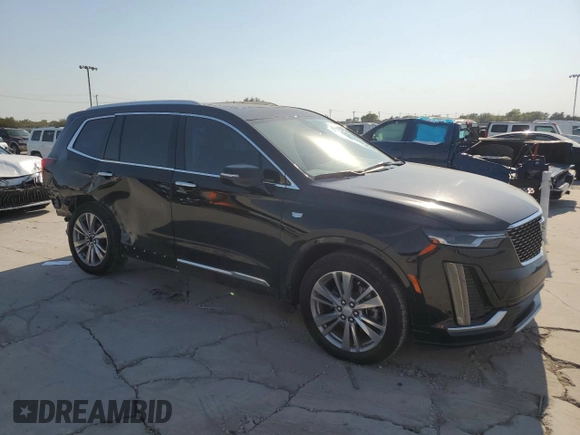 2024 Cadillac XT6 FWD Premium Luxury with VIN 1GYKPCRS7RZ710803, listed as a Copart auction lot 75160764 with 10,409 mi miles and Salvage Title. Bid and sale history available at carsss.com. Image 4.