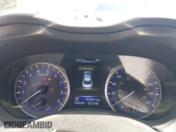2016 Infiniti Q50 3.0t Premium with VIN JN1EV7AP5GM304586, listed as a IAAI auction lot 41841233 with 103,051 mi miles. Bid and sale history available at carsss.com. Image 7.